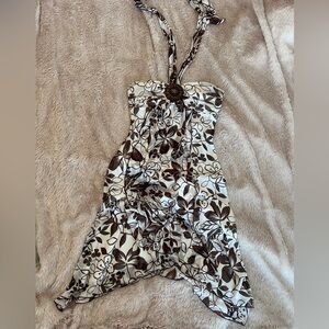 Y2K Floral Mesh Fully lined Dress